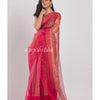 Pink Sequins Handwoven Silk Muslin Saree