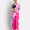 Pink Woven Design Pure Cotton Handloom Taant Saree angoshobha
