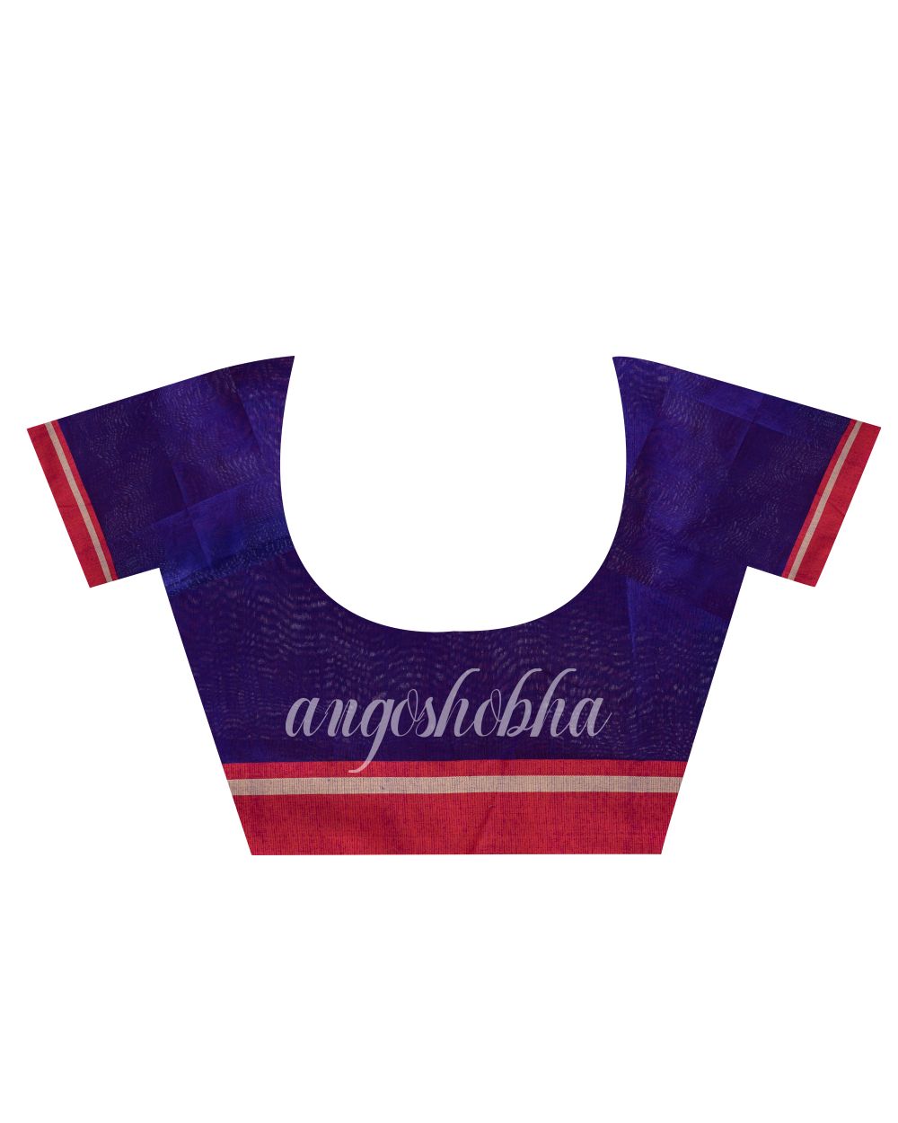 Rani Pink Cotton Blend Festive Jamdani Saree angoshobha