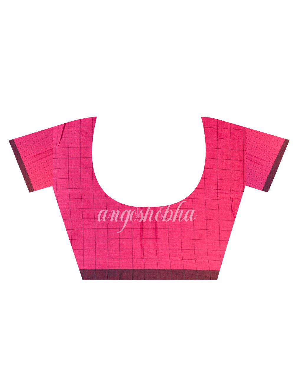 Rani Pink Handwoven Cotton Saree angoshobha