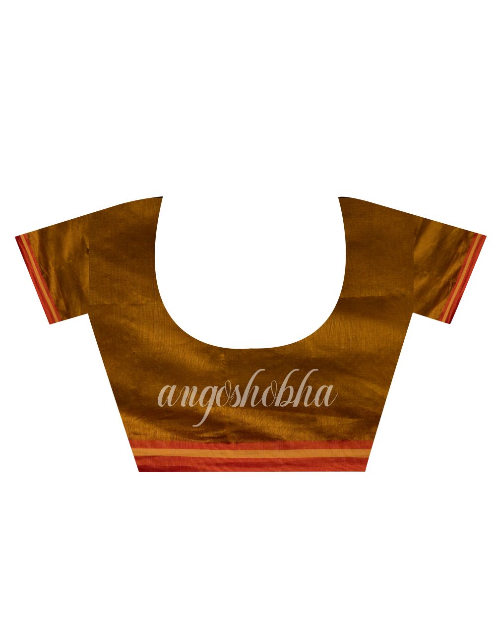 Red Cotton Blend Temple Border Jamdani Saree angoshobha