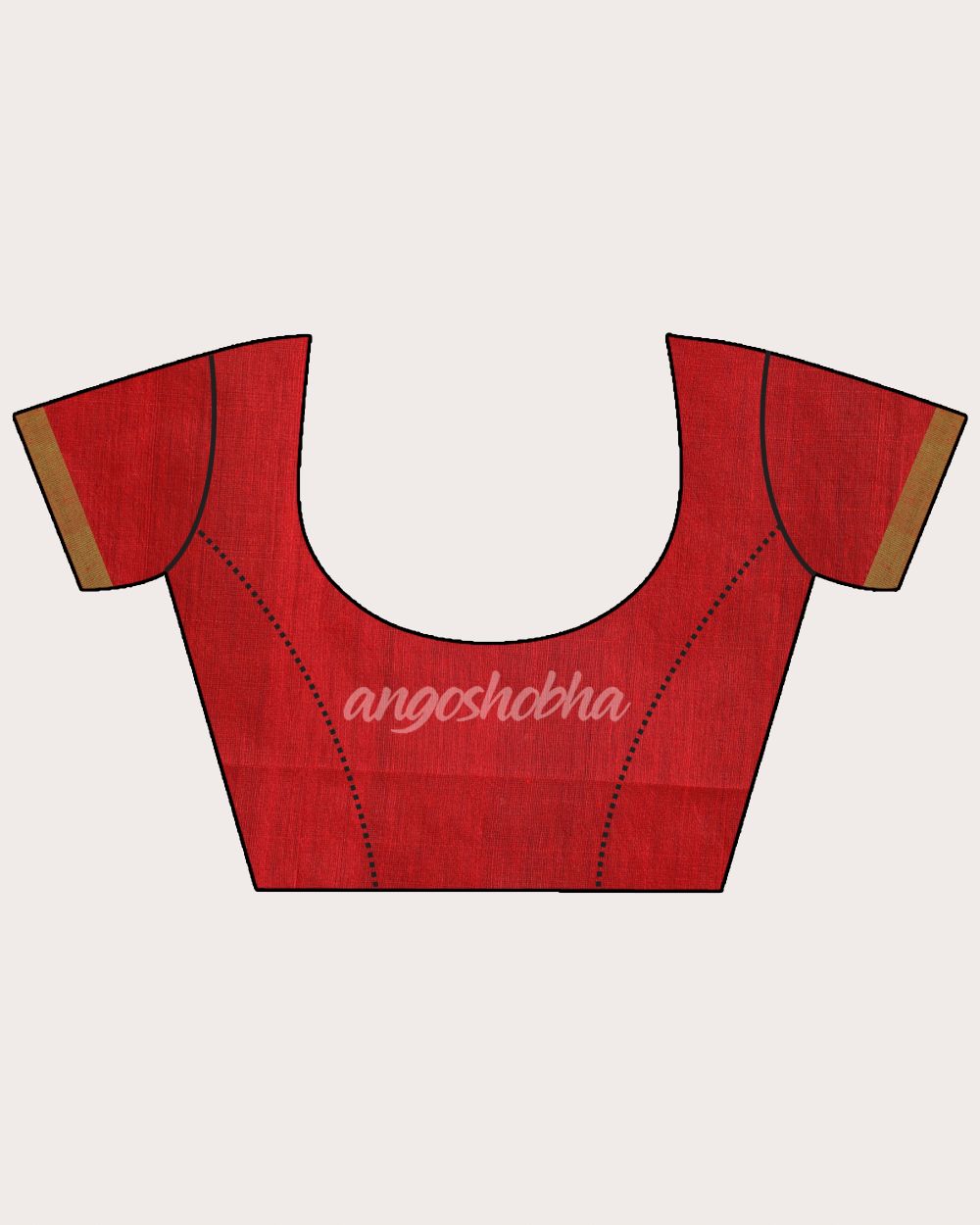 Red Green Cotton Blend Handloom Tie Dye Jamdani Saree angoshobha