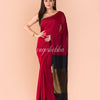 Red Handwoven Cotton Saree angoshobha