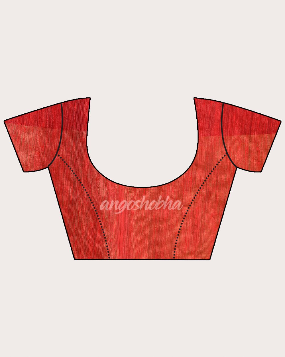 Red Matka Silk Handloom Traditional Sequin Jamdani Saree angoshobha