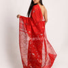 Red Matka Silk Handloom Traditional Sequin Jamdani Saree angoshobha