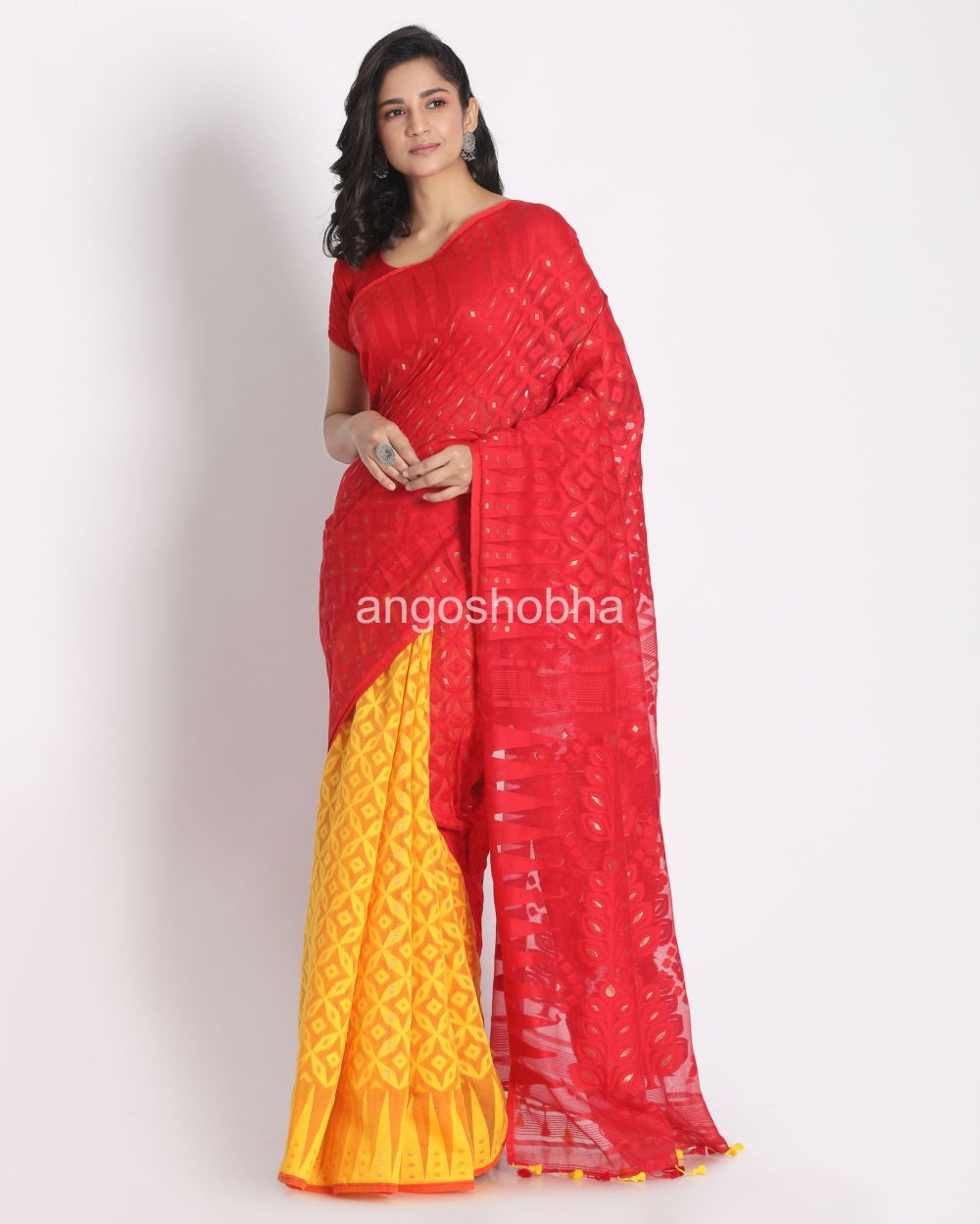 soft jamdani saree
