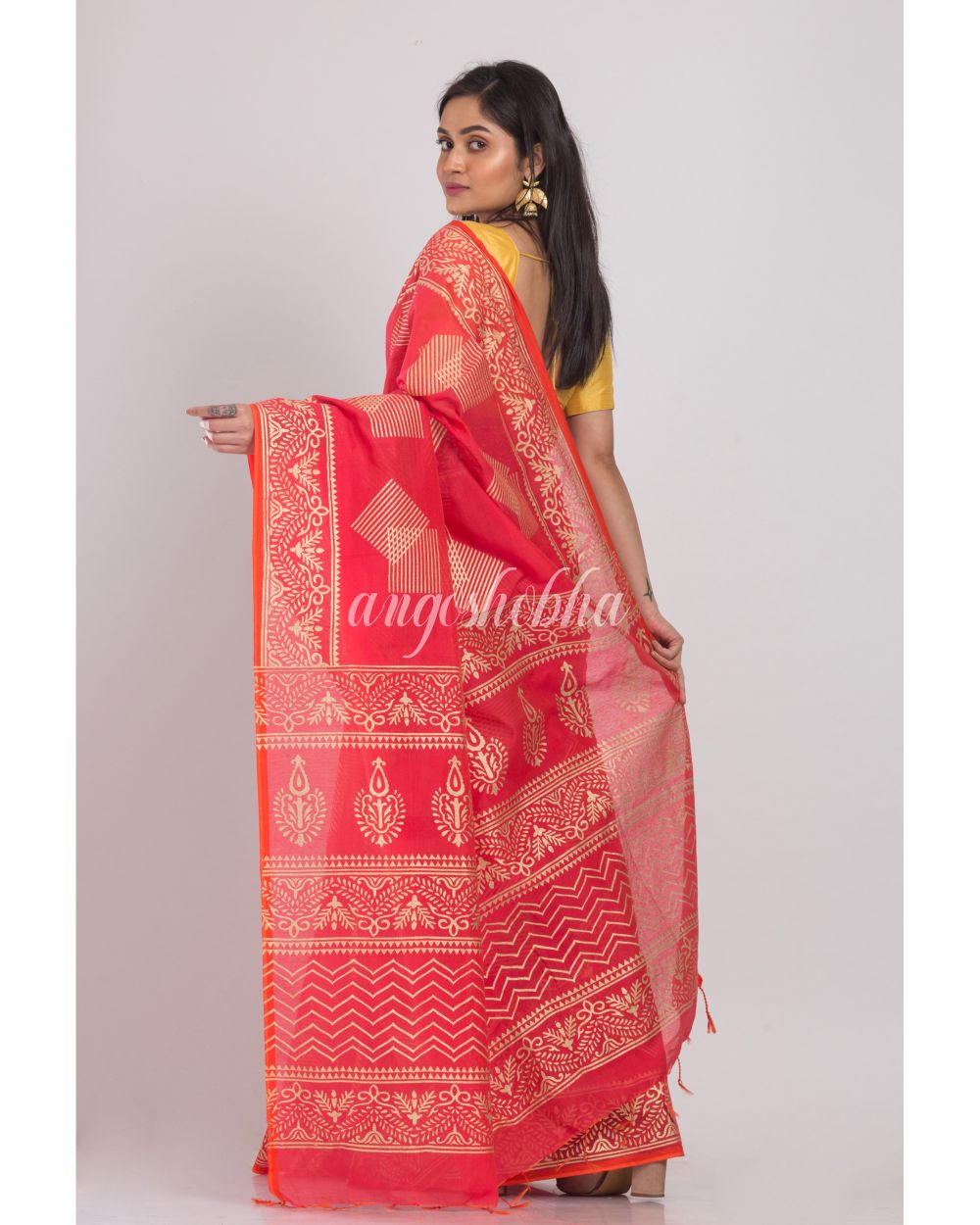 Rose Handloom Festive Cotton Silk Saree angoshobha