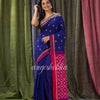 Royal Blue Cotton Blend Traditional Jamdani Saree angoshobha