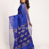 Royal Blue Matka Silk Handloom Traditional Jamdani Saree angoshobha