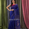 Royel Blue Cotton Blend Traditional Jamdani Saree angoshobha