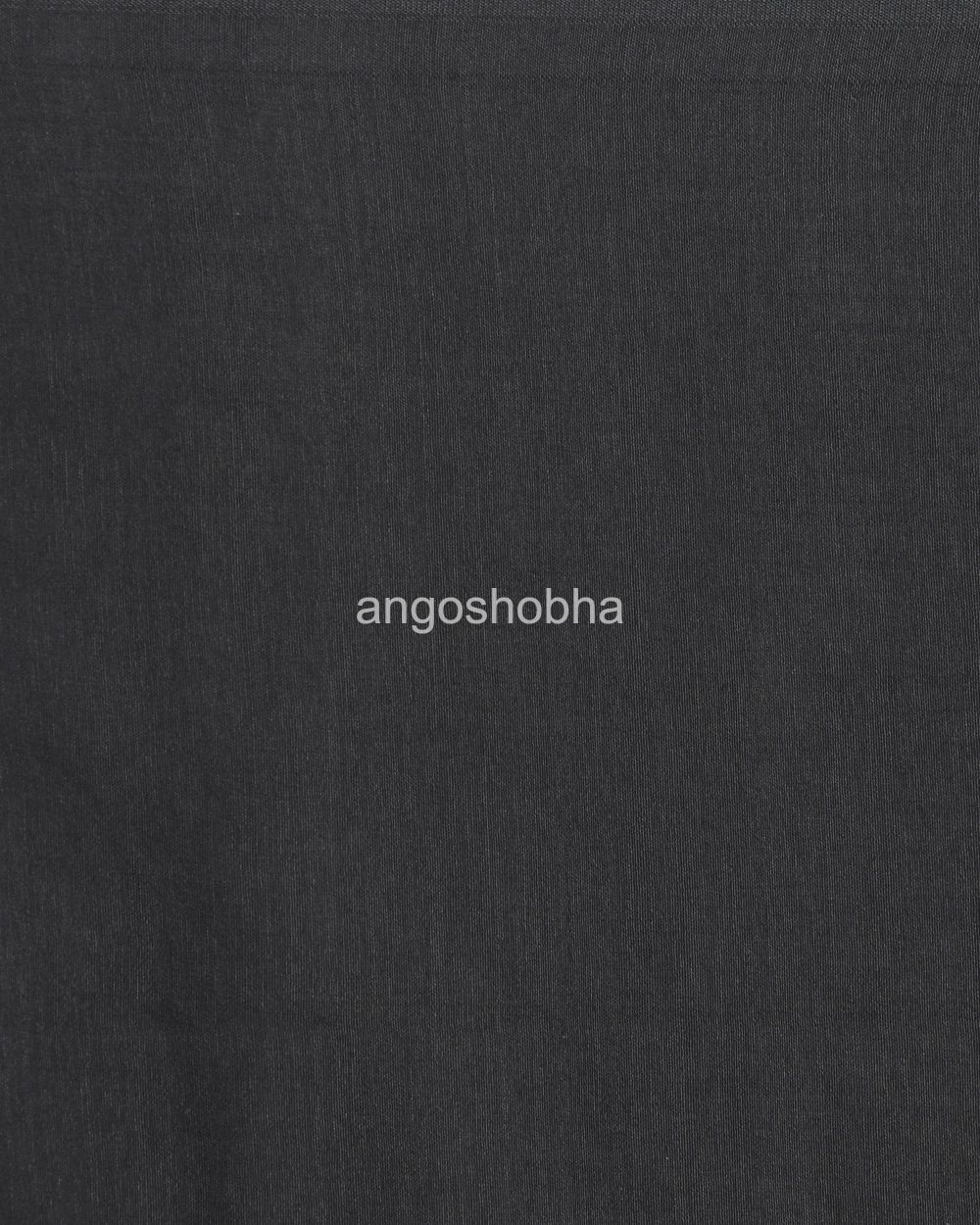 Rust brick handspan cotton handwoven saree angoshobha