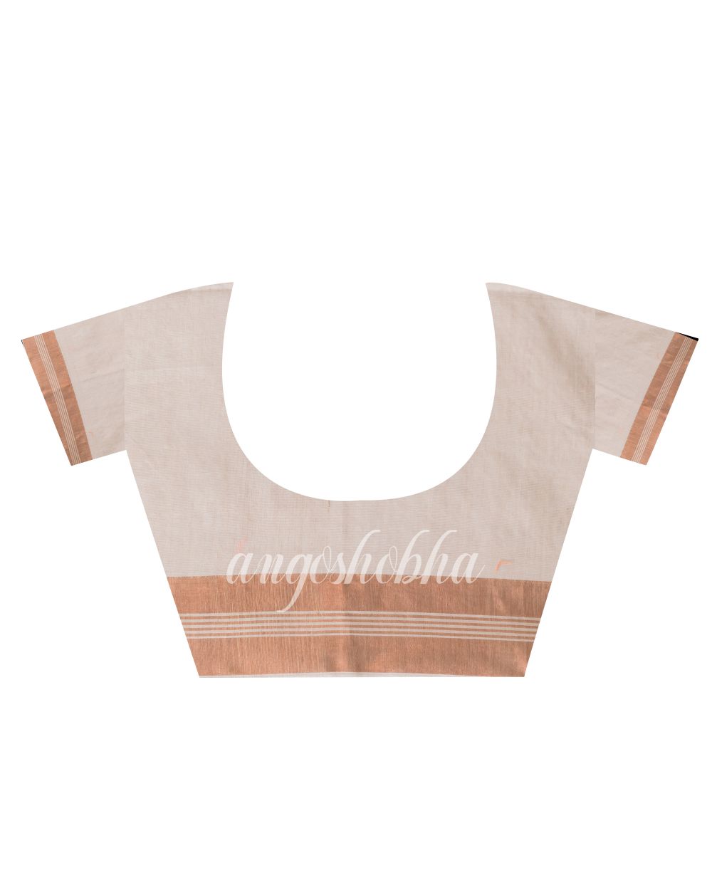 Salmon pink Handloom Traditional Cotton Tangail Saree angoshobha