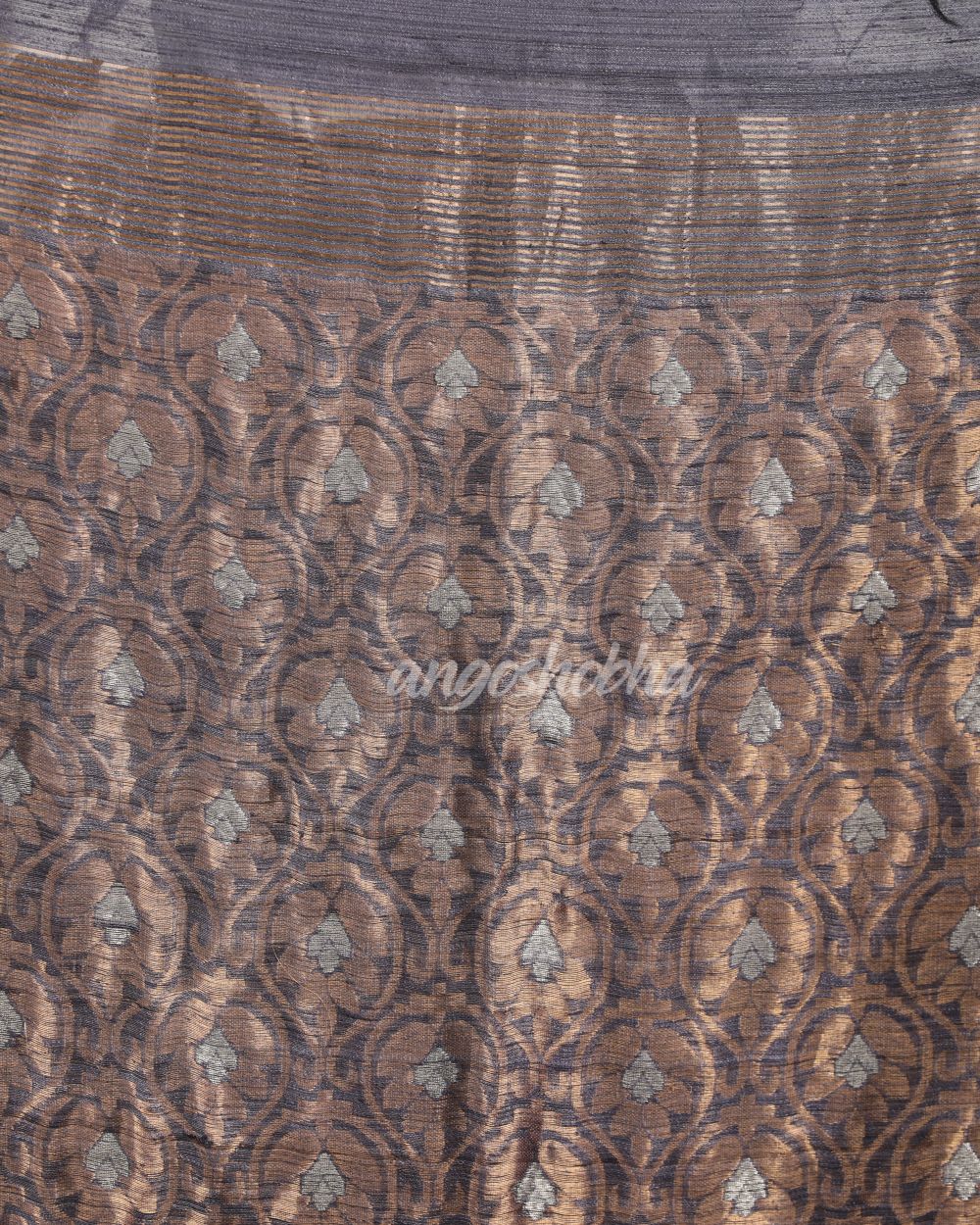 Sea Blue Handloom Traditional Tangail Matka Silk Saree angoshobha