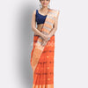 Self Ball Design Tant Pure Cotton Saree(Orange) angoshobha