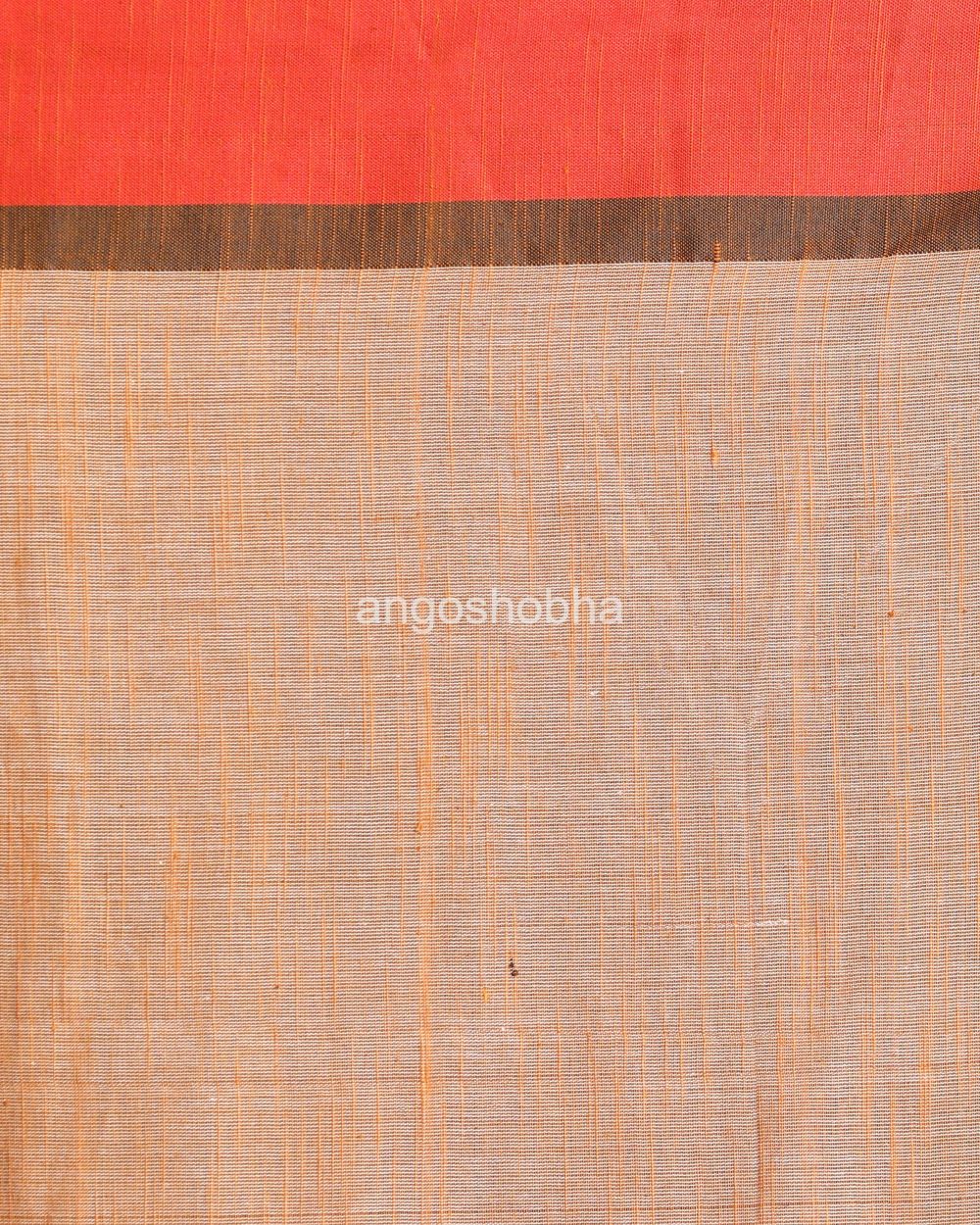 Sepia Cotton Handloom Saree angoshobha