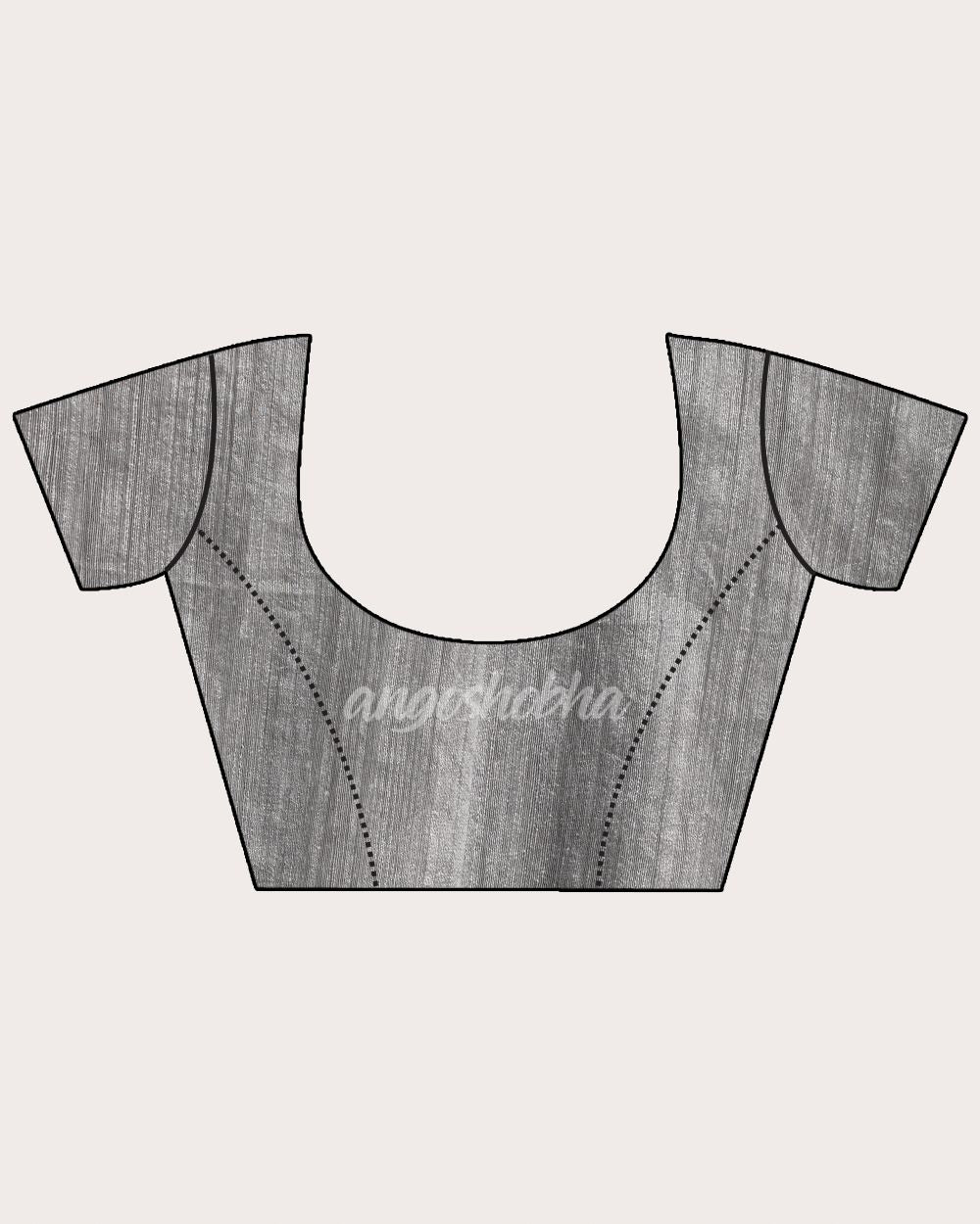 Silver Blue Matka Silk Handloom Traditional Sequin Jamdani Saree angoshobha