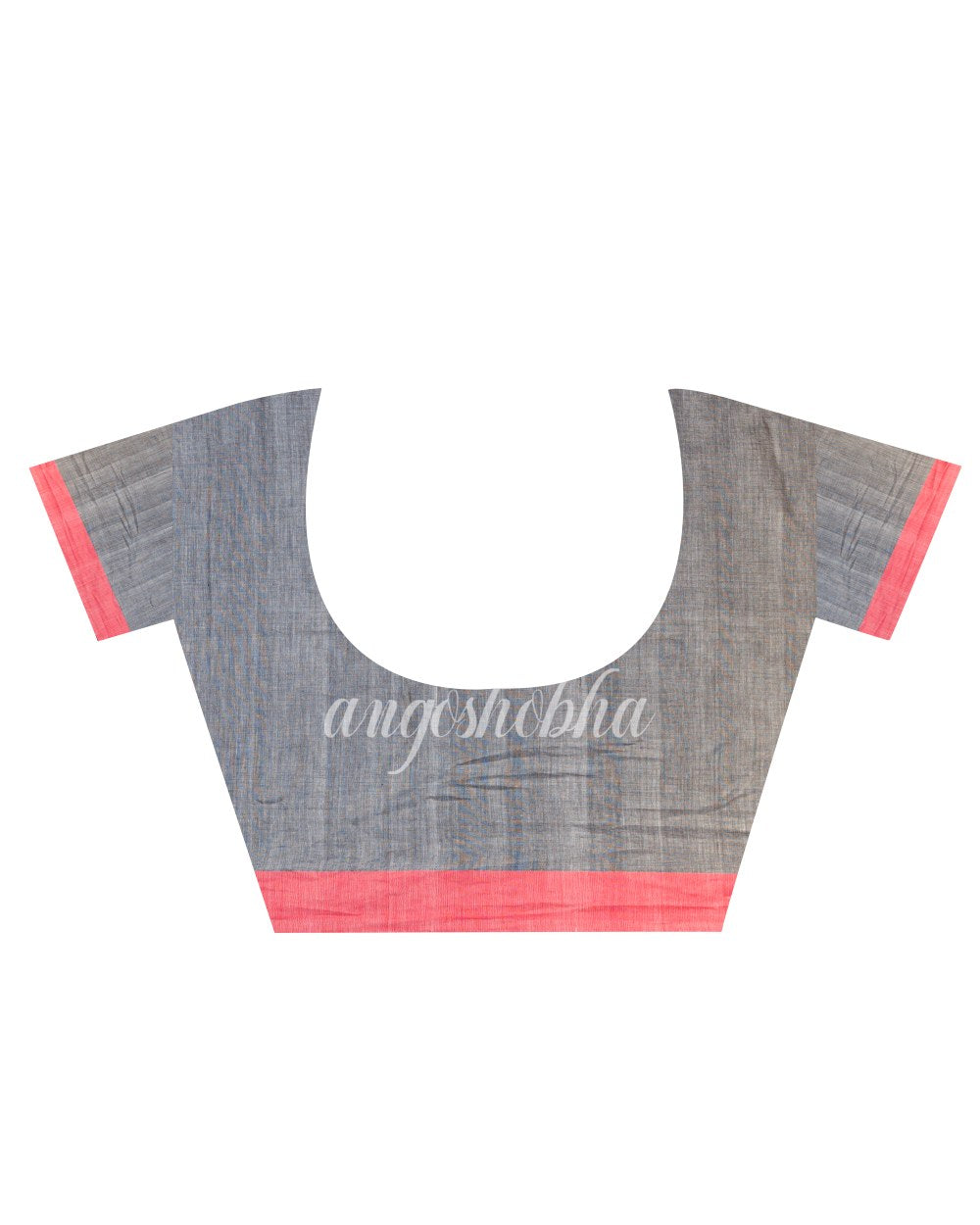 Silver grey Handwoven Cotton Jamdani Saree angoshobha