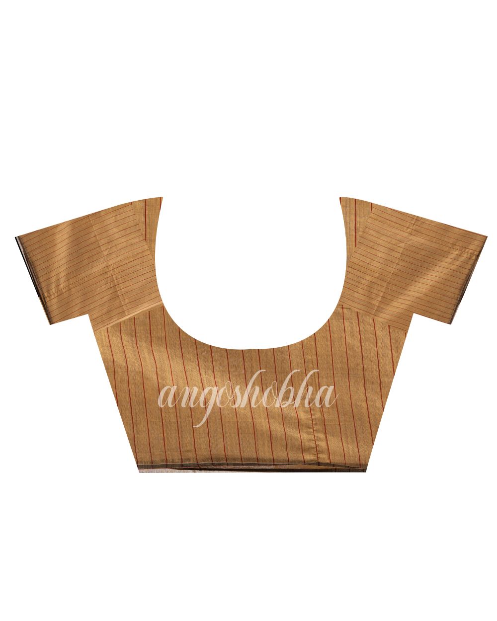 Tan Cotton Blend Festive Jamdani Saree angoshobha