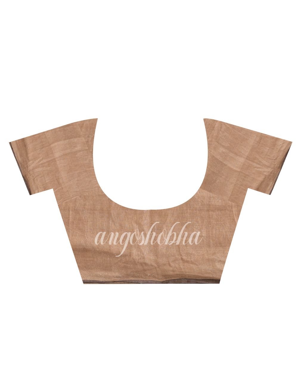Tan Handloom Linen Saree angoshobha