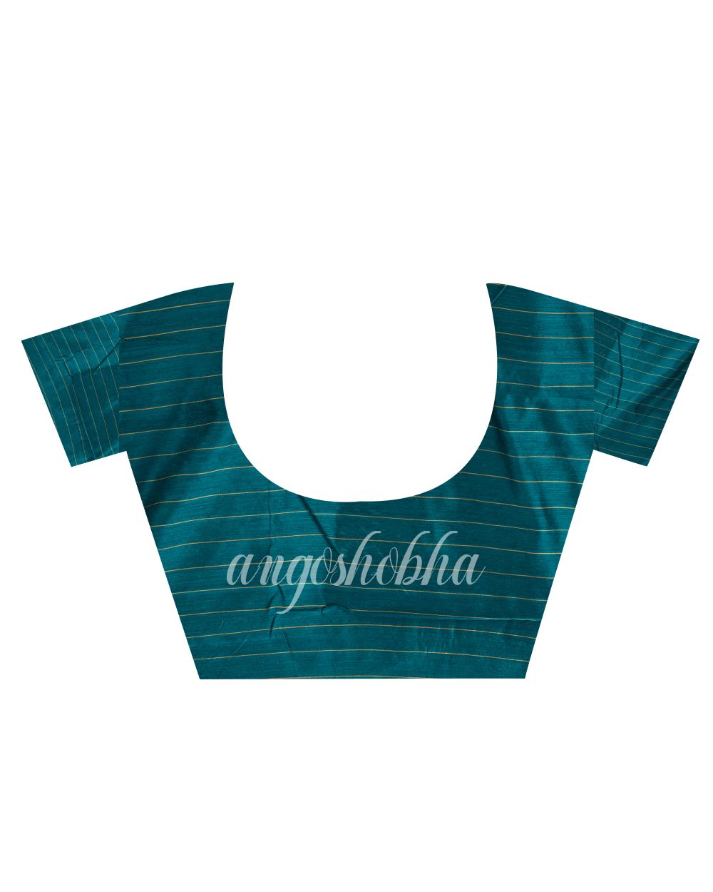 Teal Cotton Blend Traditional Jamdani Saree angoshobha