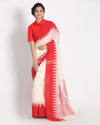 Temple Border White Cotton Tangail Saree