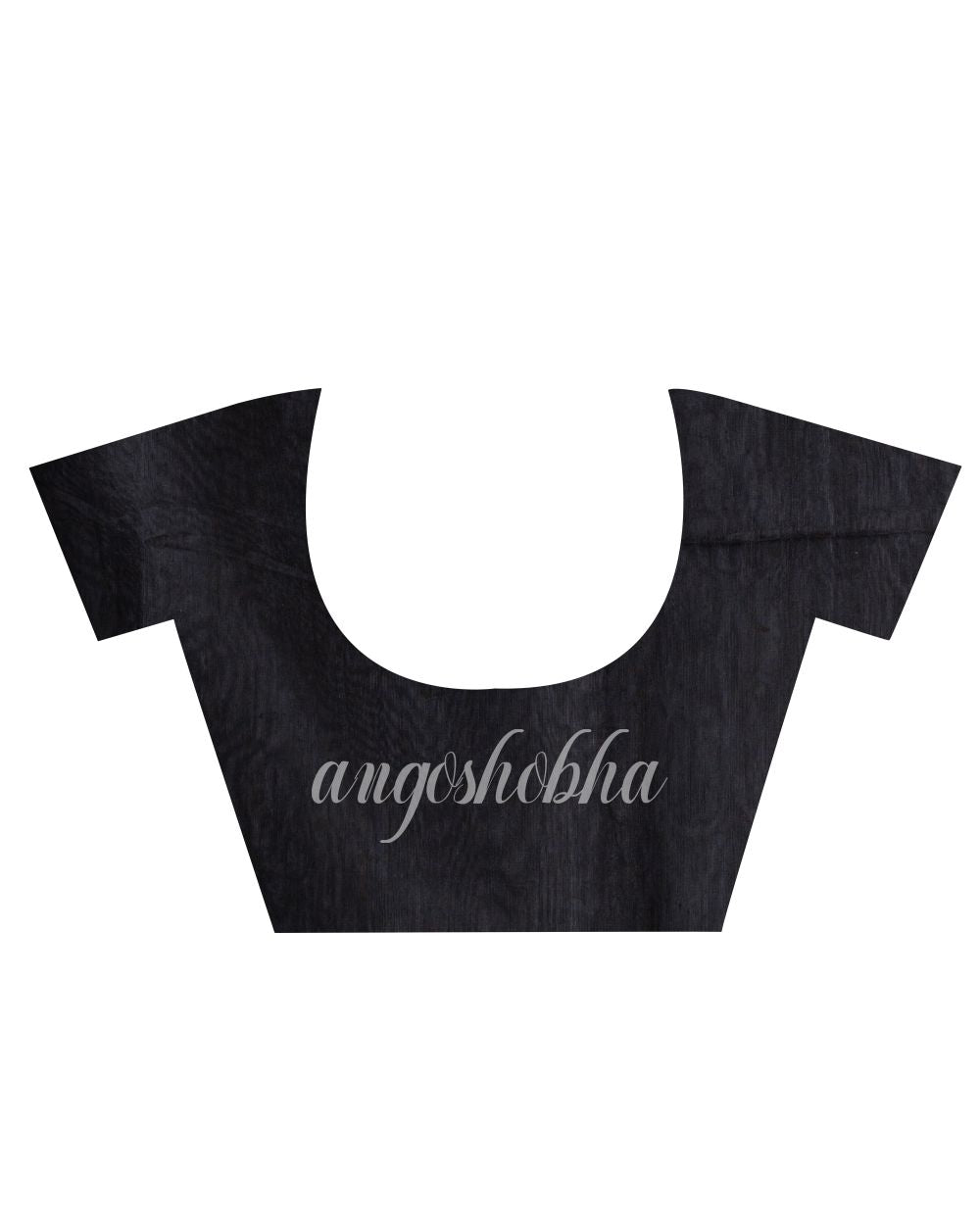 Traditional Black Cotton Silk Fancy Jamdani Saree angoshobha