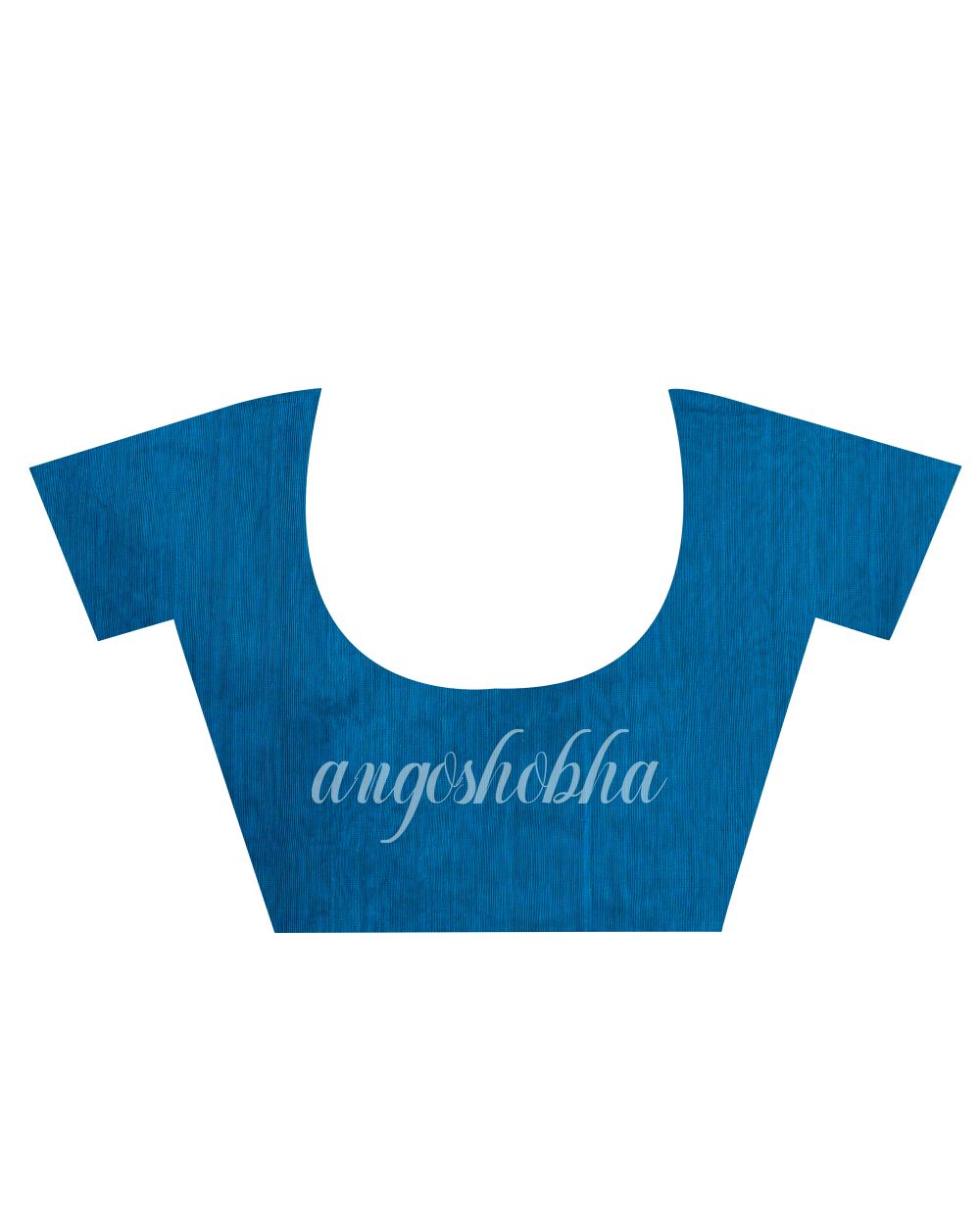 Traditional Blue Soft Dhakai Jamdani Saree angoshobha