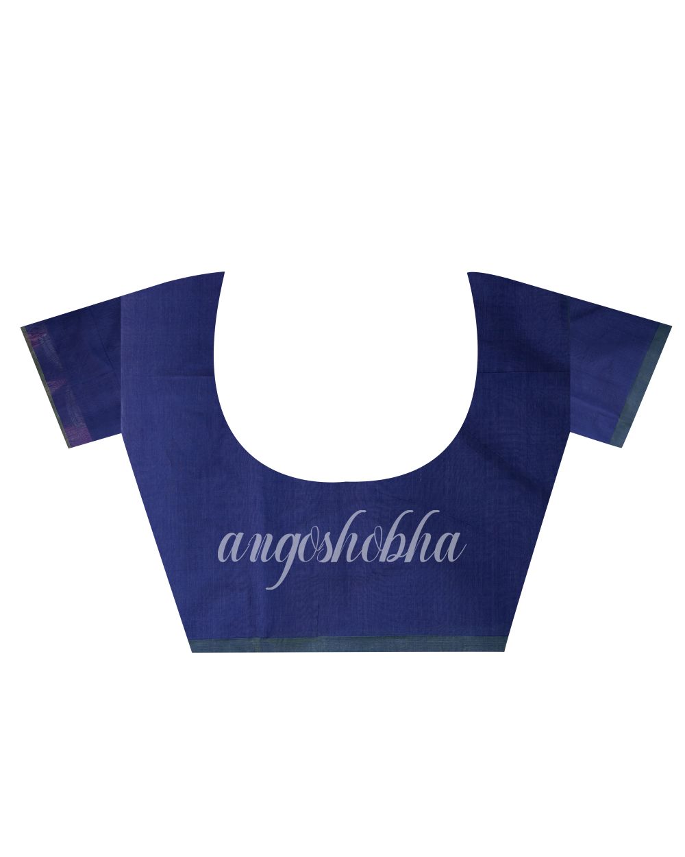 Traditional Green Cotton Blend Handloom Saree angoshobha