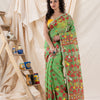 Traditional Green Soft Dhakai Jamdani Saree angoshobha