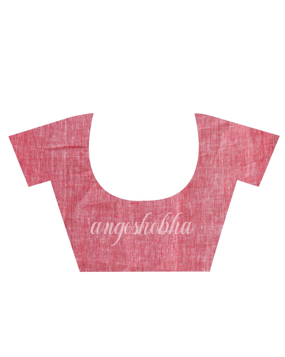 Traditional Grey Linen Tangail Saree angoshobha