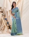Traditional Light Aqua Soft Dhakai Jamdani Saree