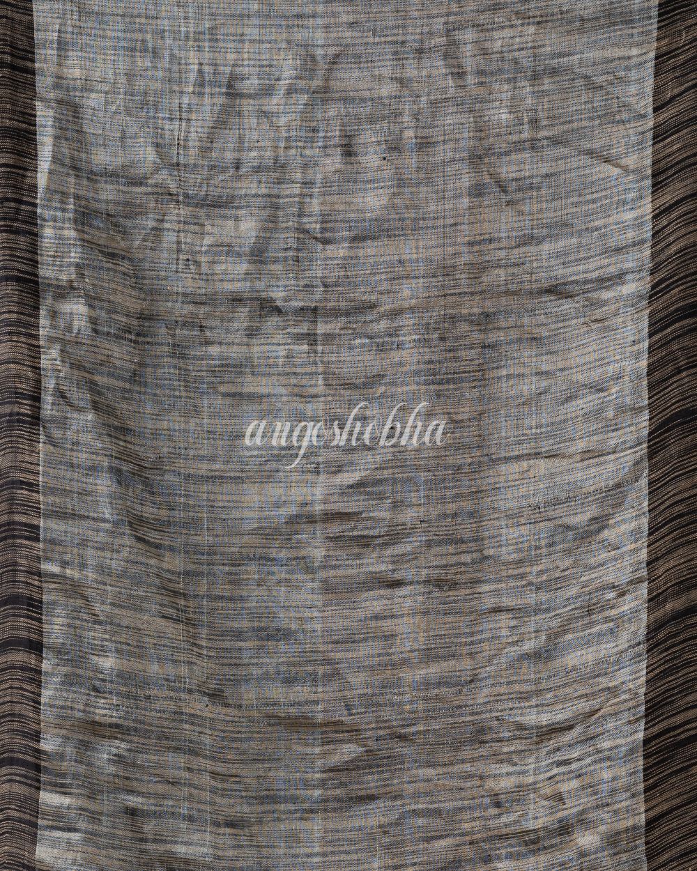 Traditional Multicolour Handloom Linen Saree angoshobha