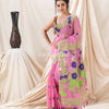 Traditional Pink Flower Soft Dhakai Jamdani Saree angoshobha