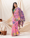 Traditional Pink Horse Soft Dhakai Jamdani Saree
