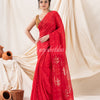 Traditional Red Matka Silk Soft Sequin Jamdani Saree angoshobha