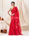 Traditional Red Matka Silk Soft Sequin Jamdani Saree