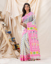 Traditional White Soft Dhakai Jamdani Saree
