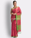 Violet Handloom Zari Cotton Tissue Saree