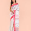 White Cotton Jamdani Saree angoshobha