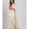 White Handloom Linen Saree angoshobha