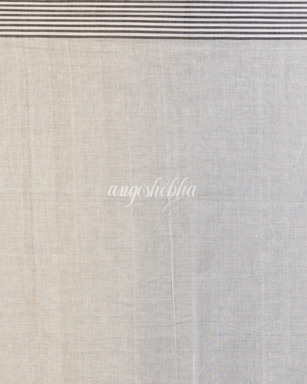 White Handwoven Cotton Saree angoshobha