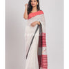 White Handwoven Cotton Silk Saree angoshobha