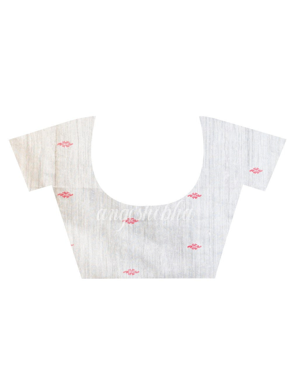 White Silk Dhakai Jamdani Saree angoshobha