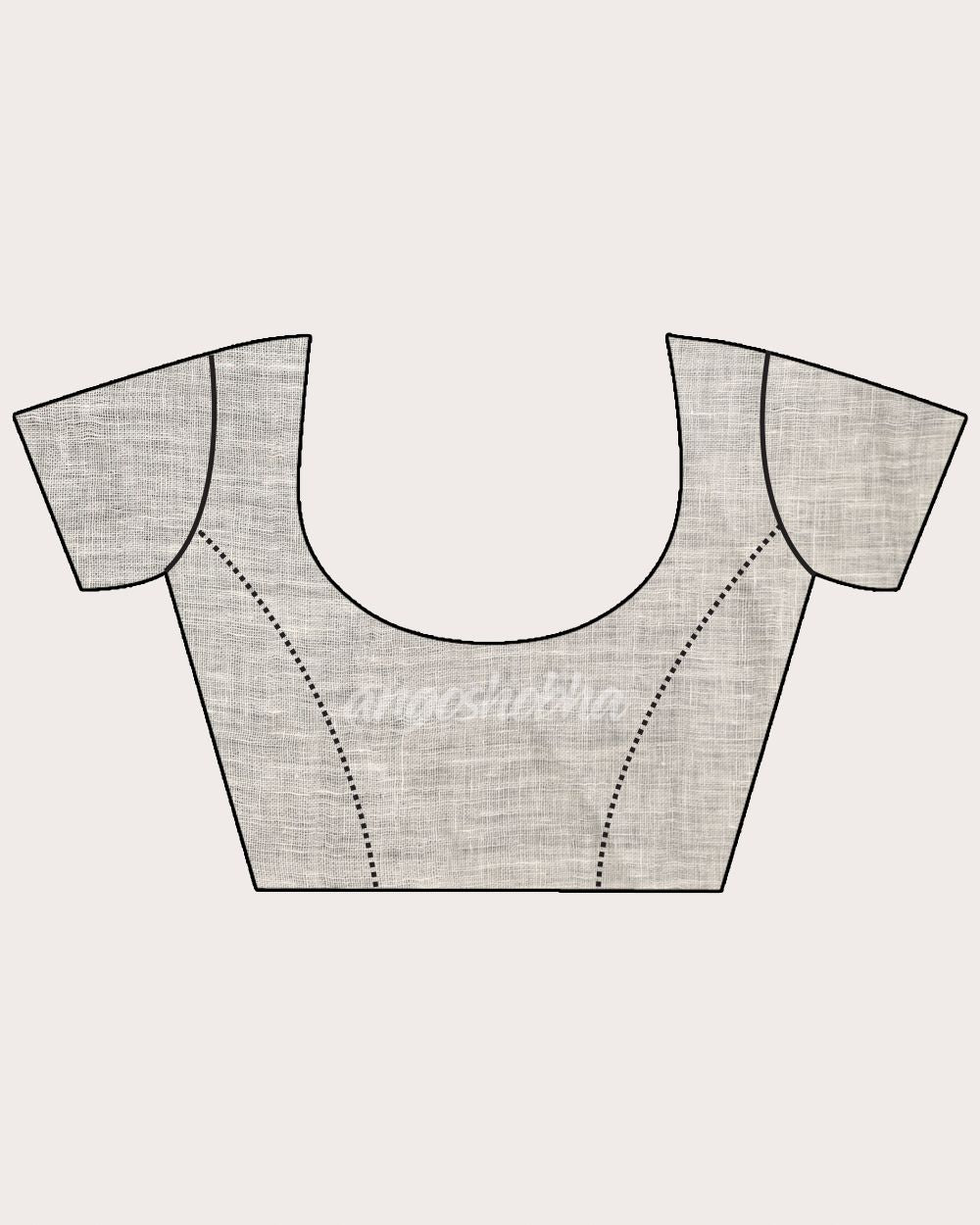 White Traditional Handloom Linen Jamdani Saree angoshobha