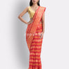 Woven Self Design Tant Pure Cotton Saree (Red) angoshobha