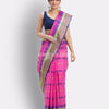 Woven Tant Pure Cotton Saree (Rani Pink) angoshobha
