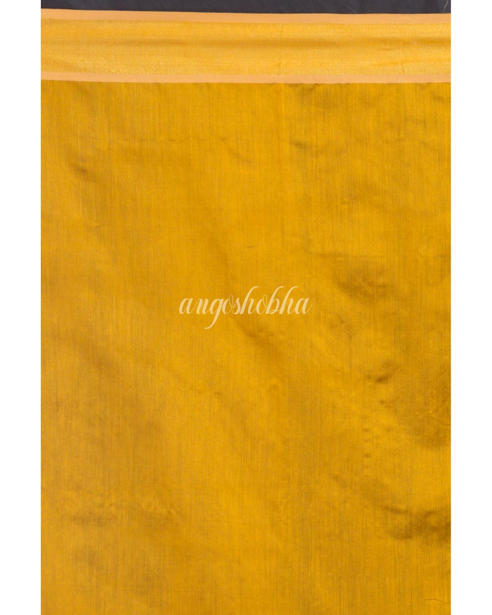 Yellow Blended Cotton Handloom Saree angoshobha