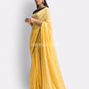 Yellow Handloom Traditional Molmol Cotton saree angoshobha