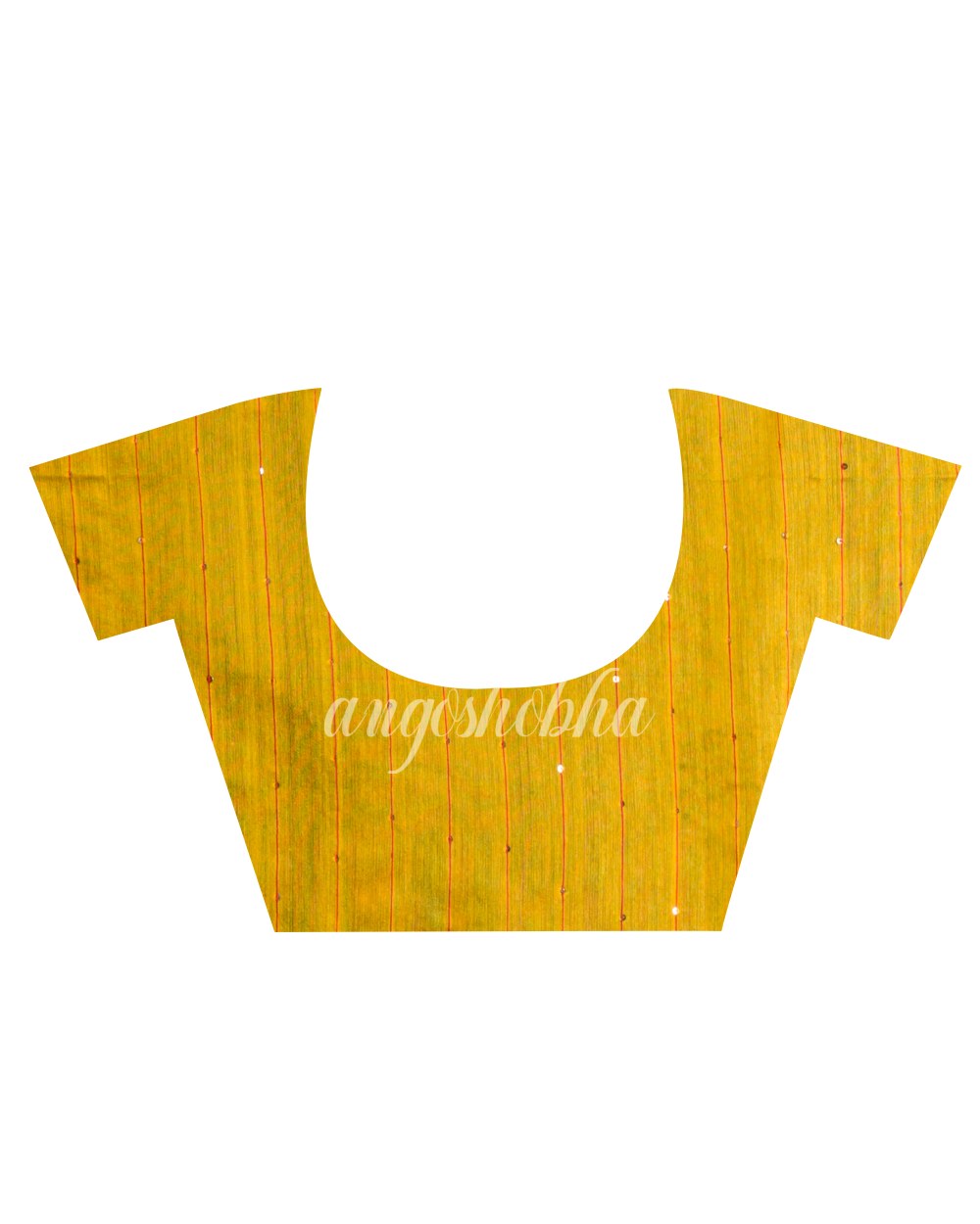 Yellow Handwoven Blended Cotton Saree angoshobha