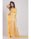 Yellow Handwoven Linen Saree